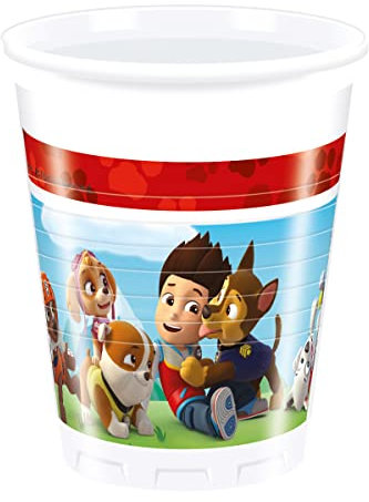 Folat- Bicchieri USA e Getta Paw Patrol-8 Pezzi, Multicolore, 8 Unità (Confezione da 1), 88542P