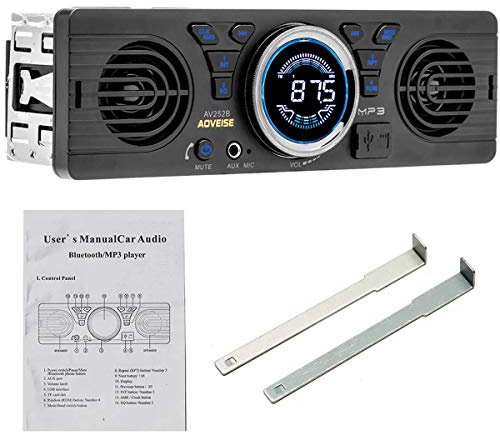 Car Radio Tuner In-dash Audio, AV252 12V MP3 Player Car Stereo FM Radio Bluetooth 2.1 + EDR with USB/TF Card Port MP3 / WMA