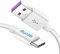 Quntis 5A - Cable cargador USB tipo C (40 W, supercarga, para Huawei P50, P40, P30, P20, Pro P9, P10, Plus Mate 50, Pro/Honor 20, 70, 3A, cargador USB C, carga rápida para Samsung Galaxy S8, S9, S10E,