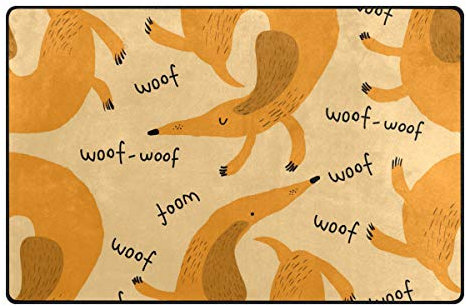 MONTOJ, süßer Dackel-Schuhabstreifer, sehr weich, für Wohnzimmer, Schlafzimmer, Heimdekoration, Teppich, Polyester, 1, 31 x 20 inch