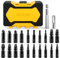 Jellas 22Pcs Damaged Screw Extractor Set, Easy Out Stripped Screw Remover for Broken Screw 2-12mm, Titanium Antirust Coating, 64-65 HRC Hardness, Burnish & Extract Bits Separatly