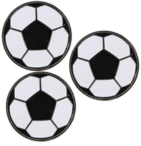 Alomejor Soccer Flip Coin 3PCS Portable Football Toss Coin Soccer Pick Side Toss Coin Football Training Match Referee Flip Coin