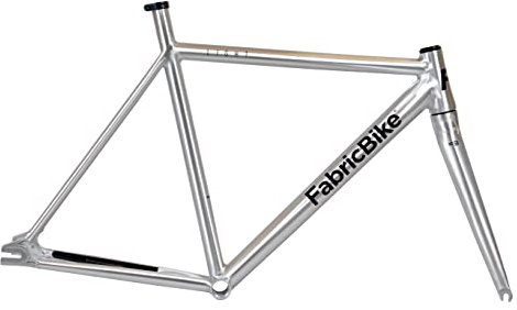 FabricBike Light - Fixed Gear Fahrrad Rahmen, Single Speed Fixie Fahrrad Rahmen, Aluminium Rahmen und Gabel, 4 Farben, 3 Größen, 2.45 kg (Größe M) (Light Polished, M-54cm)