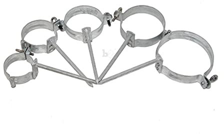 Grömo Fallrohrschelle verzinkt Ø87 mm mit Einschlagstift 140 mm