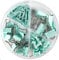 PROMISE FLOURISH Push Pins Paper Clips Binder Clips Tacks Set 72 Pack,4 Styles Office Supplies Set with Box for Office School Home (Cyan)