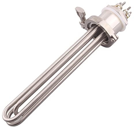 YEZIO Immersion Heater Electric Water Distiller Heating Heater Element 1.5 NPT Thread 208v 3kw/6kw/9kw Stainless Steel Immersion Heater Pipe (Color : Only heater, Wattage : 6kw)