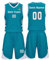 Benutzerdefiniert Basketball Trikots Kinder Herren mit Namen Nummber Logo Basketball Jersey Shirt und Shorts (hellblau)
