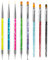 Sularpek Pennelli Unghie Gel, 8 Pezzi Penelli Unghie Professionali Set, Penne per Nail Art Attrezzi a Doppia Punta, con Manico con Strass e Setole in Nylon