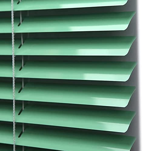 NIANXINN Aluminium-Jalousien,Grüne Alu Jalousie,25mm-Lamellen Metall Tür Fenster Rollo Jalousette Alu Fensterjalousie,Für Küche Büro Badezimmer,mit Zugschnur/Drehstab (W40xH130cm(16x51in))