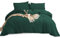 Imperial Rooms Double Duvet Cover Set Brushed Microfiber Plain Bedding Bed Set with Pillow Cases Ultra Soft Button Closure Quilt Cover (200 x 200 Cm Emerald)