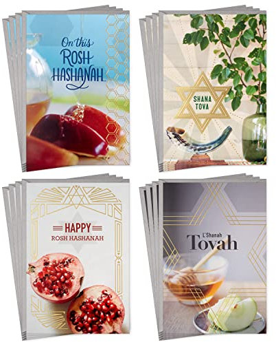 Hallmark Baum des Lebens Rosh Hashanah Karten-Sortiment, Shana Tova (16 Karten mit Umschlägen)
