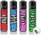 4 Stück Clipper Classic Feuerzeug Serie Set Weed Vibe Statement - inkl. Feuerstein und 1/5 Sticker