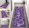 ZUZEKU Teppich Läufer Lang Flur rutschfest Waschbar 90x120cm Teppichläufer Flur Lila Modern Design Lang Meterware Korridor Tepiche Eingangsteppich Schmutzfangmatte FußmatteTeppich für Eingang