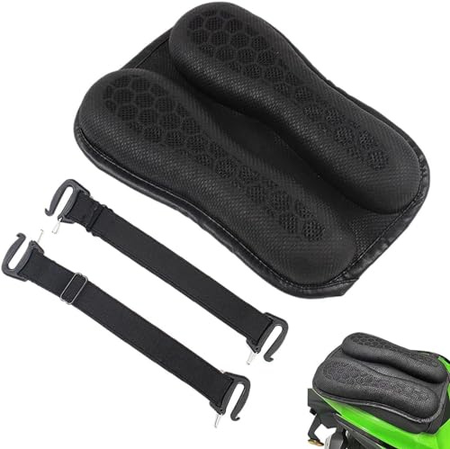 BaoT8YLu Cuscino per Sella Moto, Cuscino d'Aria in Gel Memory per Sedile Moto, Cuscino Smorzamento Ergonomica per Sedile Moto Lunghi Viaggi, Sella Moto da Viaggio con Granuli Antiscivolo, 31x21x3.5cm