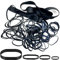 Heavy Duty Rubber Bands 64 Pcs Black Large Thick Elastic Rubber Bands Trash Can Band Rope Strong Durable Wide Wrapping Bands for Industrial Home Office School File Folders Garbage Can,Black (4 Sizes)