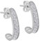 Tuscany Silver Damen-Ohrringe aus Sterlingsilber, Stardust, 16 mm, J-Form
