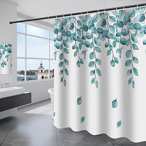DAMAI Tenda Doccia Impermeabile in Poliestere per Bagno Con 12 Ganci - per Vasca da Bagno 200x240CM Verde