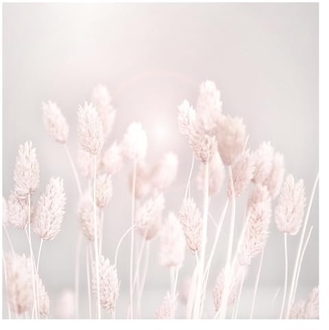 Bilderwelten Fototapete Gräser 192cm x 192cm Blumen Modern Natur Blumentapete Vliestapete Tapete Wanddeko Ideen Wohnzimmer Schlafzimmer Küche