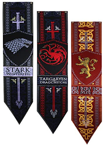 WANSHIXIANG Game Thrones Dragon - Banner de casa Game Thrones Targaryen 167X33CM