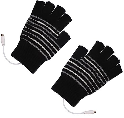 Toddmomy 3 Paare USB Beheizbare Handschuhe Fäustlinge Für Damen Arbeitshandschuhe Beheizbare Handschuhe Für Herren Winter Warme Handschuhe Skihandschuhe Erhitzt Fingerlos Mann Garn Batterie