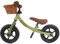 Hippiez Laufrad aus Metall mit Weidenkorb Worker Old Green ab 2 Jahren – Grün Lauf Fahrrad – Verstellbarer Sattel und Lenker – Für Jungen und Mädchen – Kompakt und sicher – Niedriger Einstieg