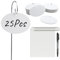 Temlum 25er Set Pflanzenschilder zum Beschriften, Acryl Pflanzenstecker Beschriftungsschilder Wetterfest Pflanzschilder für Draussen Namensschilder für Gemüse, Kräuter, Blumen (Weiß)