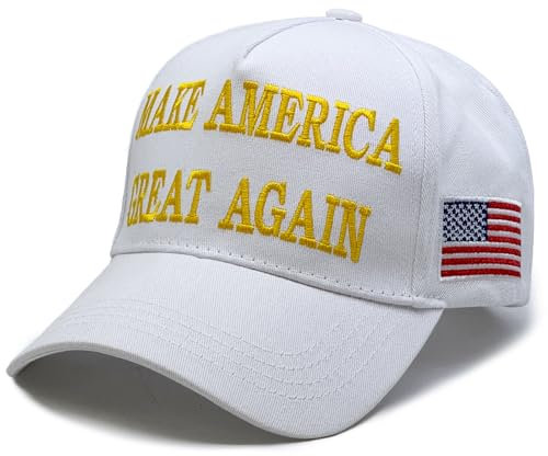 Trump 2024 Mütze 45-47 MAGA Hat Make America Great Again Donald Trump Stickerei, Slogan mit USA-Flagge, verstellbare Baseballkappe, M/Einheitsgröße