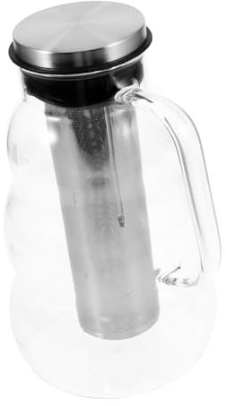 MOLUCKFU Cafetera De Café Frío Jarra De Agua De Vidrio Con Filtro Gran Capacidad Para Preparar Concentrado De Café Frío Para Refrigerador y Fiestas