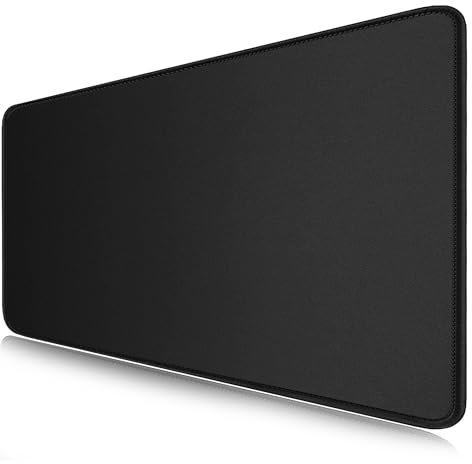 LL-COEUR Grand Tapis de Souris Noir de Jeu 110x50x0,3cm, XXL Pad de Bureau Gamer Mousepad Large et Étendu pour PC, Clavier, Ordinateur (1100x500x3mm)
