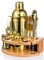Esmula - Set di shaker da cocktail, 750 ml, 12 pezzi, in acciaio inox, idea regalo per uomini, donne, amici, per la casa, con ricettario per cocktail (oro)