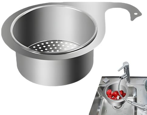 Cesta de Drenaje Tipo Cisne para Fregadero de Cocina - Filtro Multifuncional de Acero Inoxidable para Residuos