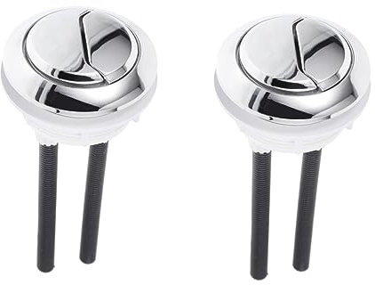 WOONEKY 2 Stücke Einfach Installieren Spülventil Und Wasser Tank Druckknöpfe Kunststoff Dual Flush Toilette Taste Kit
