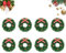 8 Stück Mini Haus Weihnachtskranz Puppenhaus Kranz 4cm Mini Weihnachtsschmuck Kranz Miniatur Weihnachtskranz für Puppenhaus Gartendekoration Weihnachtsbaum Weihnachtsdekorationsanhänger