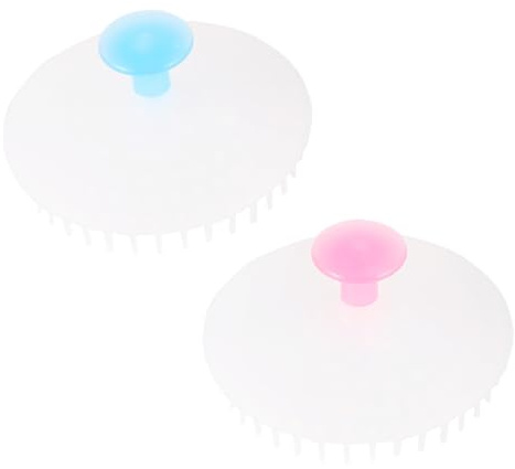 Shampoobürste Duschhaarbürste 2 Stück, aus Polyethylen Komfortable | Zufällige Farbe, Kopfhaut Massagebürste für Haarwachstum, Tragbare Shampoobürste Kinder Shampoobürste