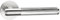 Knurled Lever On Rose Door Handle Pair - Satin Stainless Steel