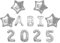 Abitur 2025 Deko,Abitur 2025 Geschenke,Abi 2025 Deko,Abi Luftballons Abschluss Deko,Graduation Ballons Banner FüR Abschlussfeier Abi Schulabschluss Dekoration 2025(Silber)