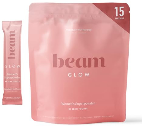 Beam Glow Hormone Balance Supplement for Women – Cortisol Supplement for Women, PMS Relief Supplement, Perimenopause & PCOS Support, Womens Vitamins, Thyroid Support with Ashwagandha & Selenium