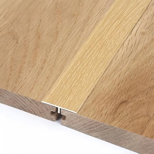 Coayuou Abdeckleisten Für Fußböden 90cm* 3 Stück Aluminium Profile T-Formleisten Laminat Abschlussprofil Für Türschwellen Und Verbindungsböden Von Laminatdielenfliesen(Option 6,2cm)