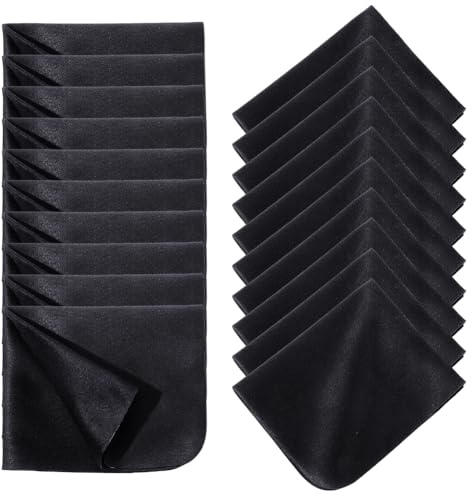 GORGECRAFT 20Pcs Chamois Cloth Shammy Towel Suede Car Wash Towel Fiber Glasses Cleaning Cloth Black Absorbent Fast Drying Faux Suede Car Wash Cloth for Pot Rim Smoothing Pottery, 148mm*175mm