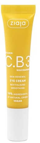 Augenkontur Vitamin C.B3 Niacinamid, 15 ml, feuchtigkeitsspendend, straffend und Anti-Falten, Glow-Effekt, vegan, für trockene, gemischte und reife Haut. ZIAJA