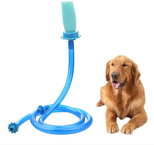 Testa in silicone Pet Bathing Water Home Outdoor Dog Wash Tubo con connettore Soffione doccia Lavandino Attacco Morbido No Spray Beccuccio 2 sezioni Design flessibile Facile da installare