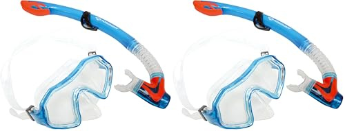 Schildkröt Set de Plongée Barbados pour Enfants, 2 Pièces - Masque, Tuba, Silicone de Haute Qualité, Design Moderne, Ajustement Parfait, sous Un Blister, 940011 (Lot de 2)