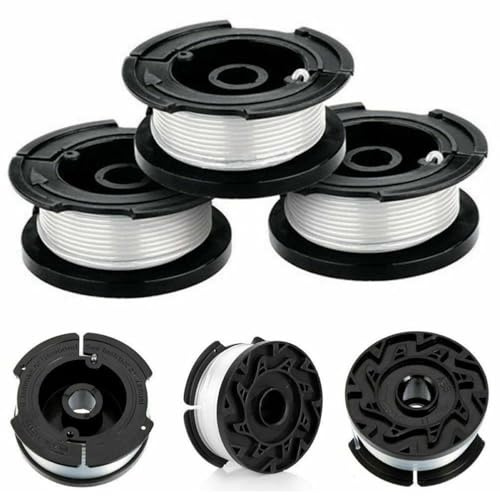 Lecreatekit Lot de 3 bobines et fil de rechange pour débroussailleuse Black & Decker - Compatible avec les séries GLC3630L, GLC3630L20, GLC120, GLC13, GLC14
