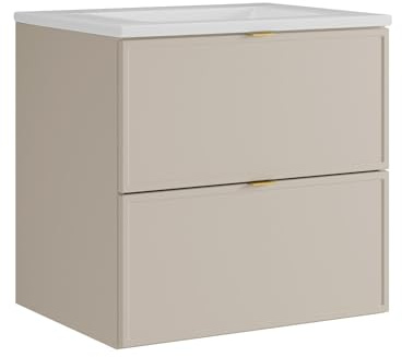 Vente-unique - Einzelwaschtisch Ondil -L 60cm x B 45cm x H 60cm- MDF - beige