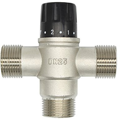 Mitigeur thermostatique 3 voies 1/2 3/4 1-1/4 1-1/2 pouce pour bain baignoire douche douchette cuisine robinet robinetterie (1 pouce (DN25))