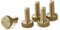 PrecisionGeek Brass M5 x 10 mm Flat Knurled Thumb Screws – Set of 5 – Tool-Free Fastening, Durable Brass Finish