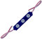 LED Modul Kette Blau 12V 1,5W 125mA IP65 3x LED pro Modul 88,5x17,5mm