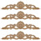 Zasvec Holzornamente für Möbel 4 Stück Holz Ornamente Holz Schnitzerei Deko Holzdeko Wandornament Holzornamente Bastelholz Wanddeko Holz Holz Dekorative für Schrank Fenster Bett 30 * 6.5cm