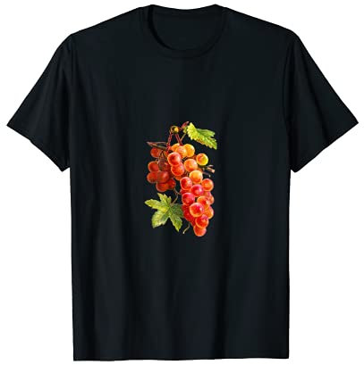Uva viola t-shirt vite vigneto frutta appeso amanti Maglietta