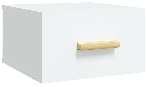 vidaXL Wand Nachttisch Hängend Nachtschrank Nachtkonsole Nachtkommode Schlafzimmer Schrank Kommode Wandschrank Hängeschrank Weiß 35x35x20cm